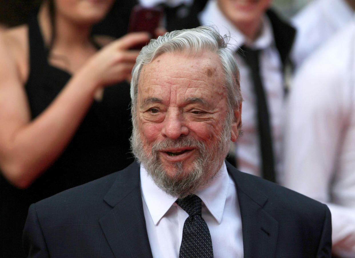 Stephen Sondheim arrives at the 2011 Laurence Olivier Awards at the Theatre Royal in London.