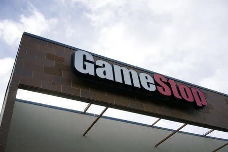 The GameStop store sign is seen at its shop in Westminster, Colorado January 14, 2014. REUTERS/Rick Wilking