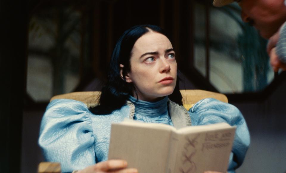 Bella Baxter (Emma Stone) is brought back to life "Frankenstein" style in the dark fantasy comedy "Poor Things."