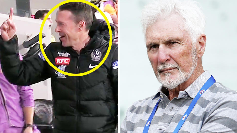 Mick Malthouse, pictured here alongside Craig McRae.