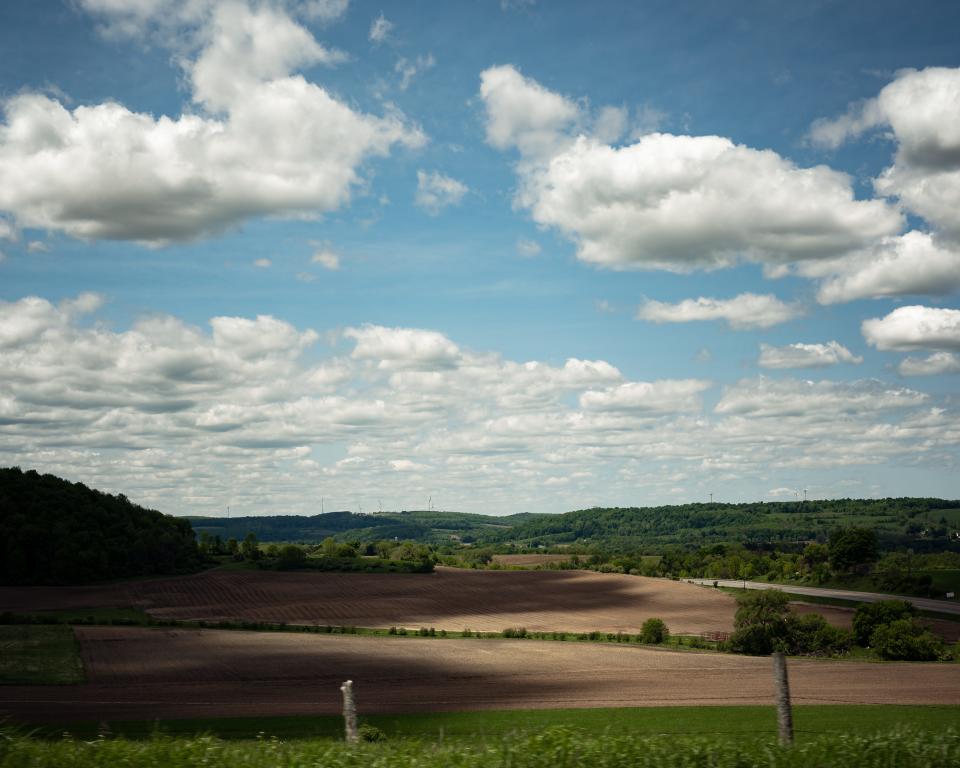Clouds hang above Madison County on Saturday, May 13, 2023. Central New York is among the cloudiest regions of the country that receive among the least amount of sunlight.