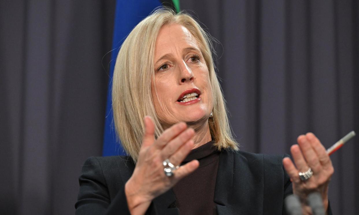 <span>Finance minister Katy Gallagher on Sunday said only about 30 of the promised 500 staff had been hired by states so far.</span><span>Photograph: Mick Tsikas/AAP</span>