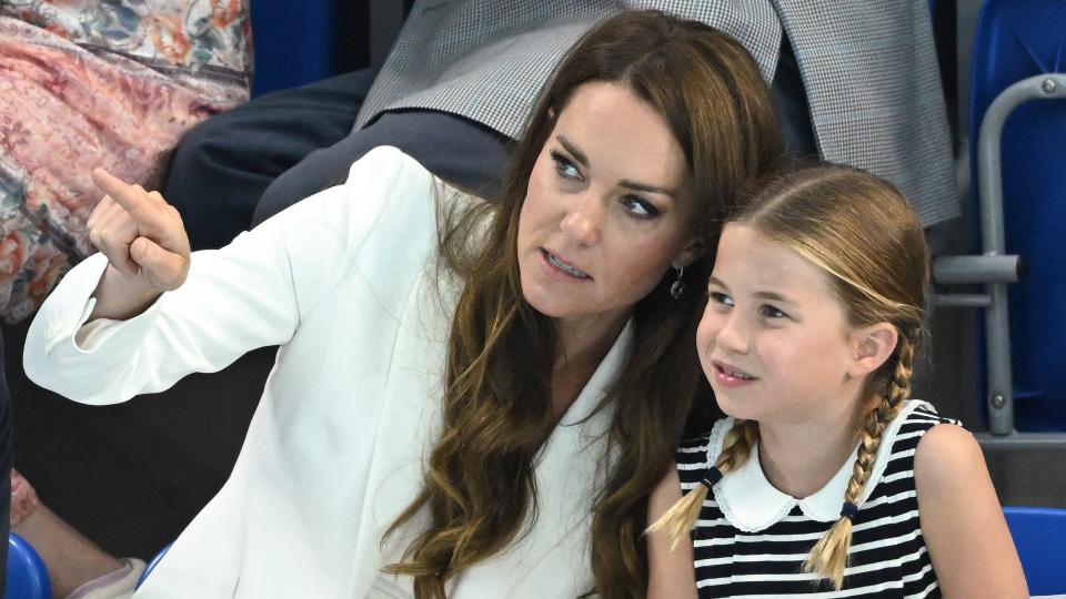 Catherine, Princess of Wales and Princess Charlotte at the Sandwell Aquatics Centre