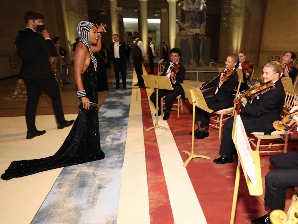 Janelle Monáe attends The 2022 Met Gala Celebrating "In America: An Anthology of Fashion" at The Metropolitan Museum of Art on May 2, 2022