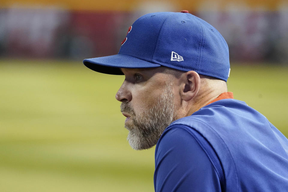 Manager David Ross would love to see his Cubs get back on track during this homestand. (AP Photo/Darryl Webb)