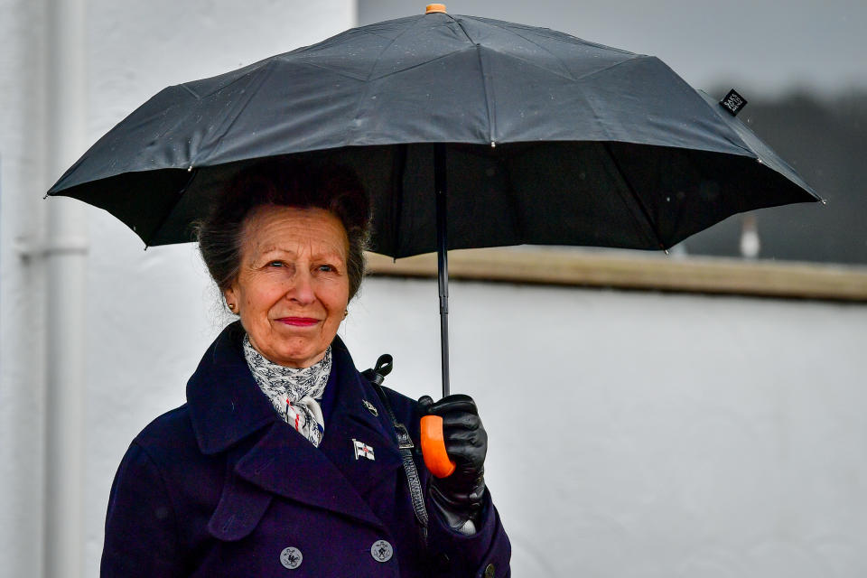 The Princess Royal at the Royal Victoria Yacht Club, on the Isle of Wight. (PA Images)