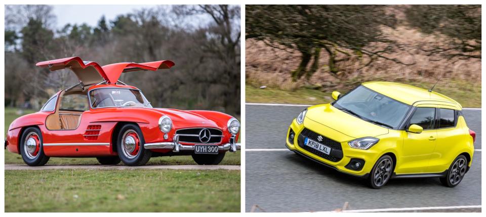 Whereas the Gullwing is all about elegance, the Swift majors on fun