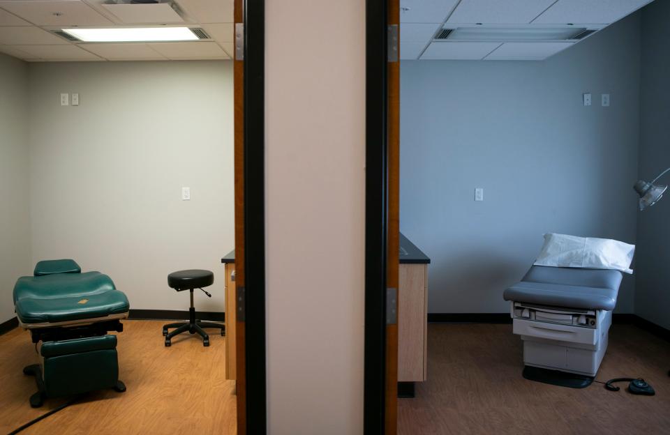 A view of an exam rooms in the newly renovated Fairfield Community Heath Center located inside of the old South School on July 3, 2023, in Lancaster, Ohio.