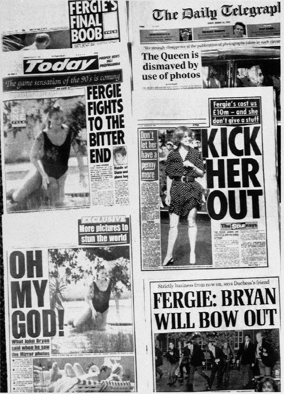 London daily papers on August 20, 1992 - Credit: ASSOCIATED PRESS.