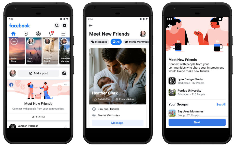 Facebook is introducing a feature called "Meet New Friends" at F8 2019, itsannual developers conference