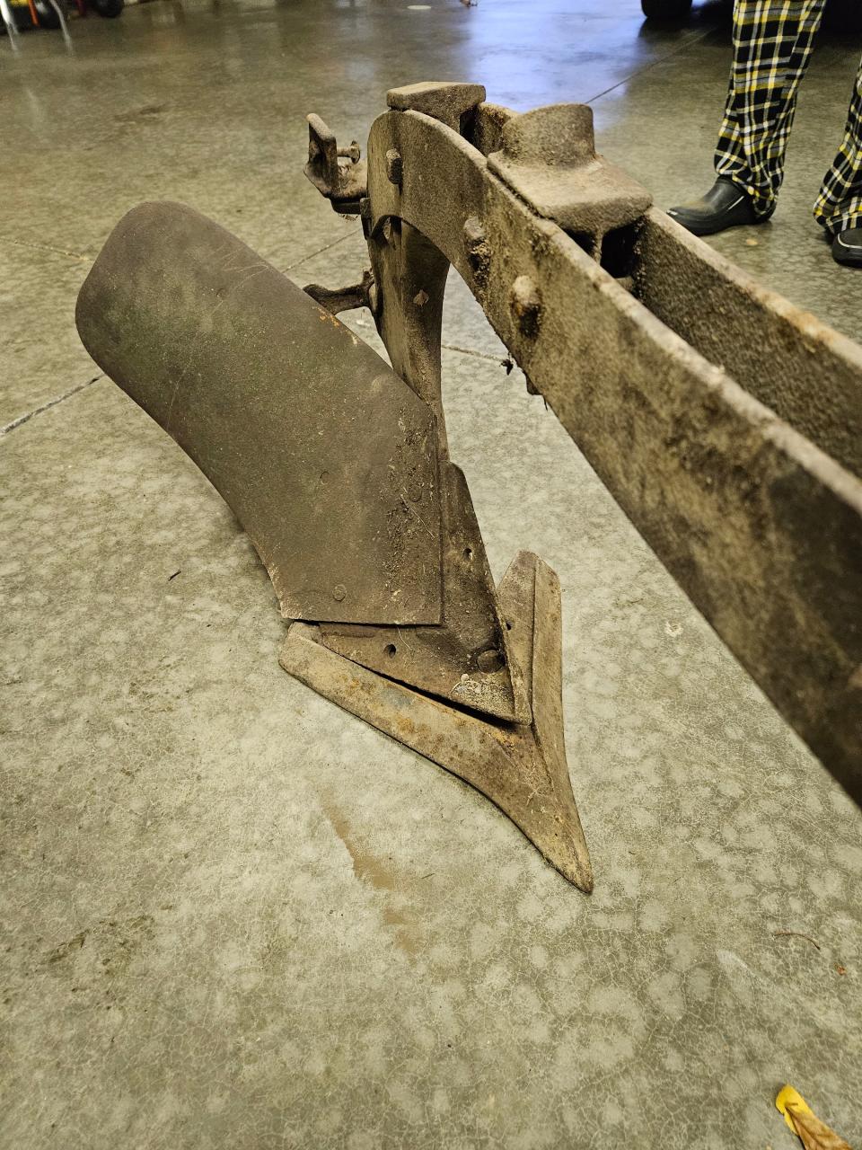 The plow Ken Recker found in weeds a few months ago was manufactured in Canton, Ohio, by the Bucher & Gibbs Plow Co.