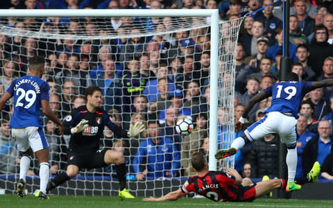 Oumar Niasse scores Everton's opener against Bournemouth - Credit: GETTY IMAGES