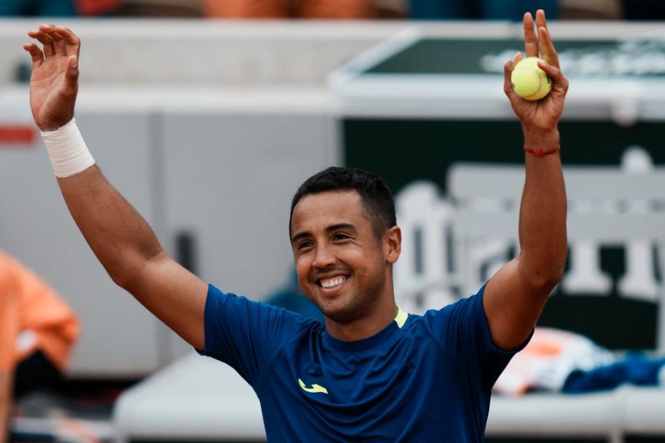 Bolivia’s Hugo Dellien was a comfortable winner (Thibault Camus/AP) (AP)