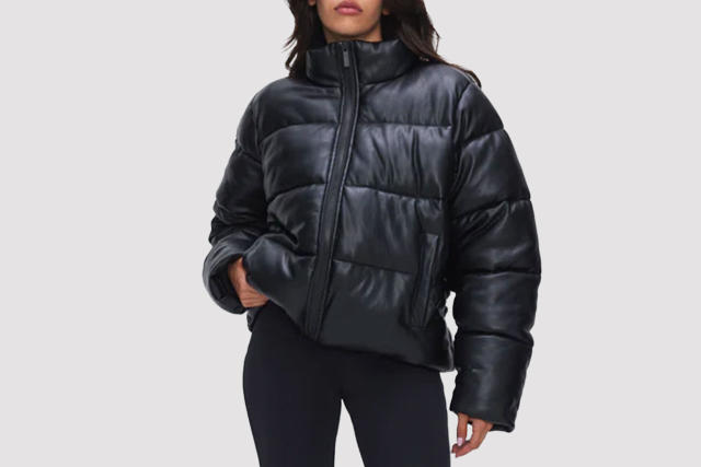 Black Monogram Cropped Puffer Jacket – Daily Paper UK