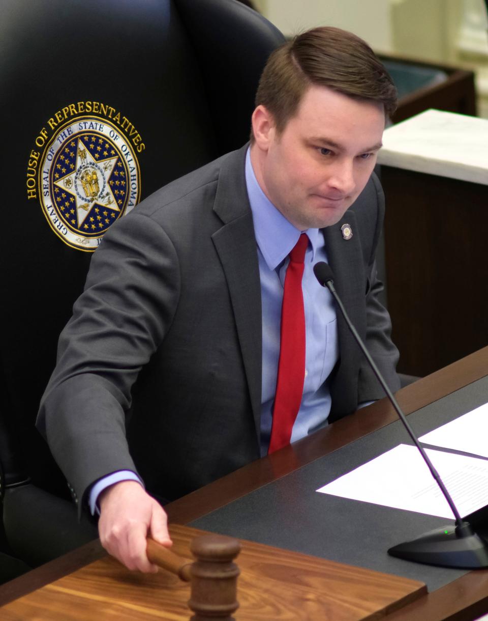 Rep. Kyle Hilbert, House speaker pro tempore, is pictured Feb. 8, 2023, during the legislative session.