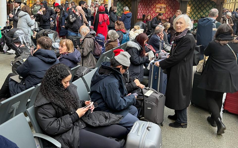 Eurostar passengers have been left stranded at London St Pancras Station...