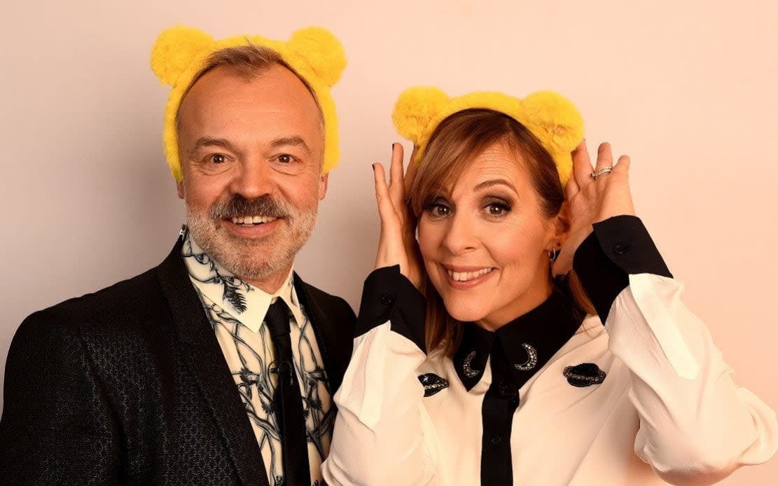 Graham Norton and Mel Giedroyc presented the charity special - 2017 Dave J Hogan