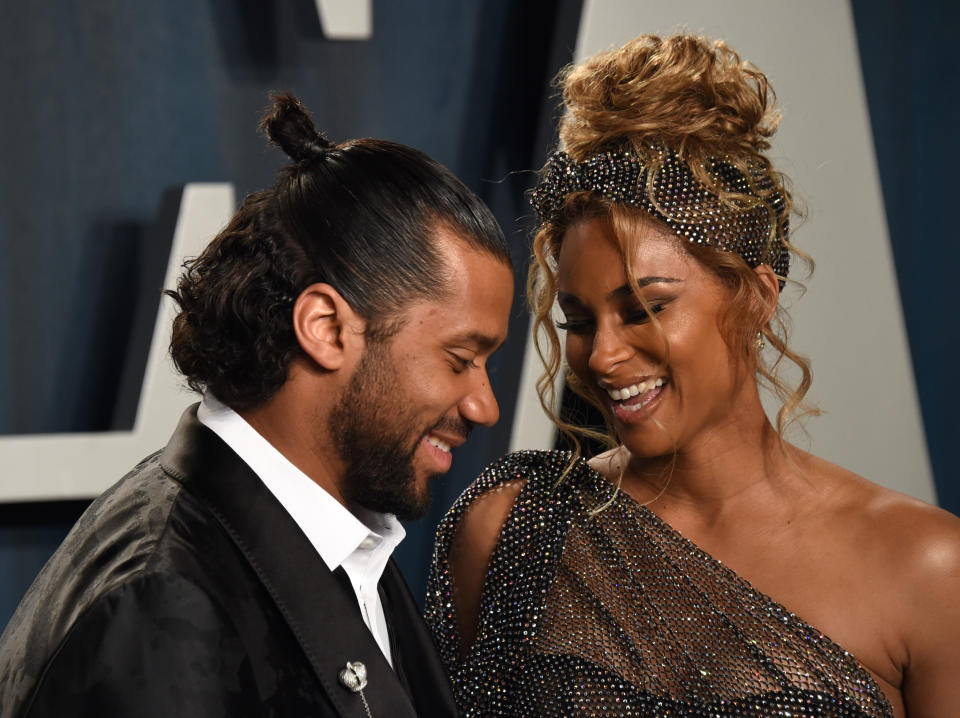 Russell Wilson and Ciara attend the 2020 Vanity Fair Oscar Party at Wallis Annenberg Center for the Performing Arts on February 9, 2020, in Beverly Hills, California.&nbsp; (Photo: John Shearer via Getty Images)