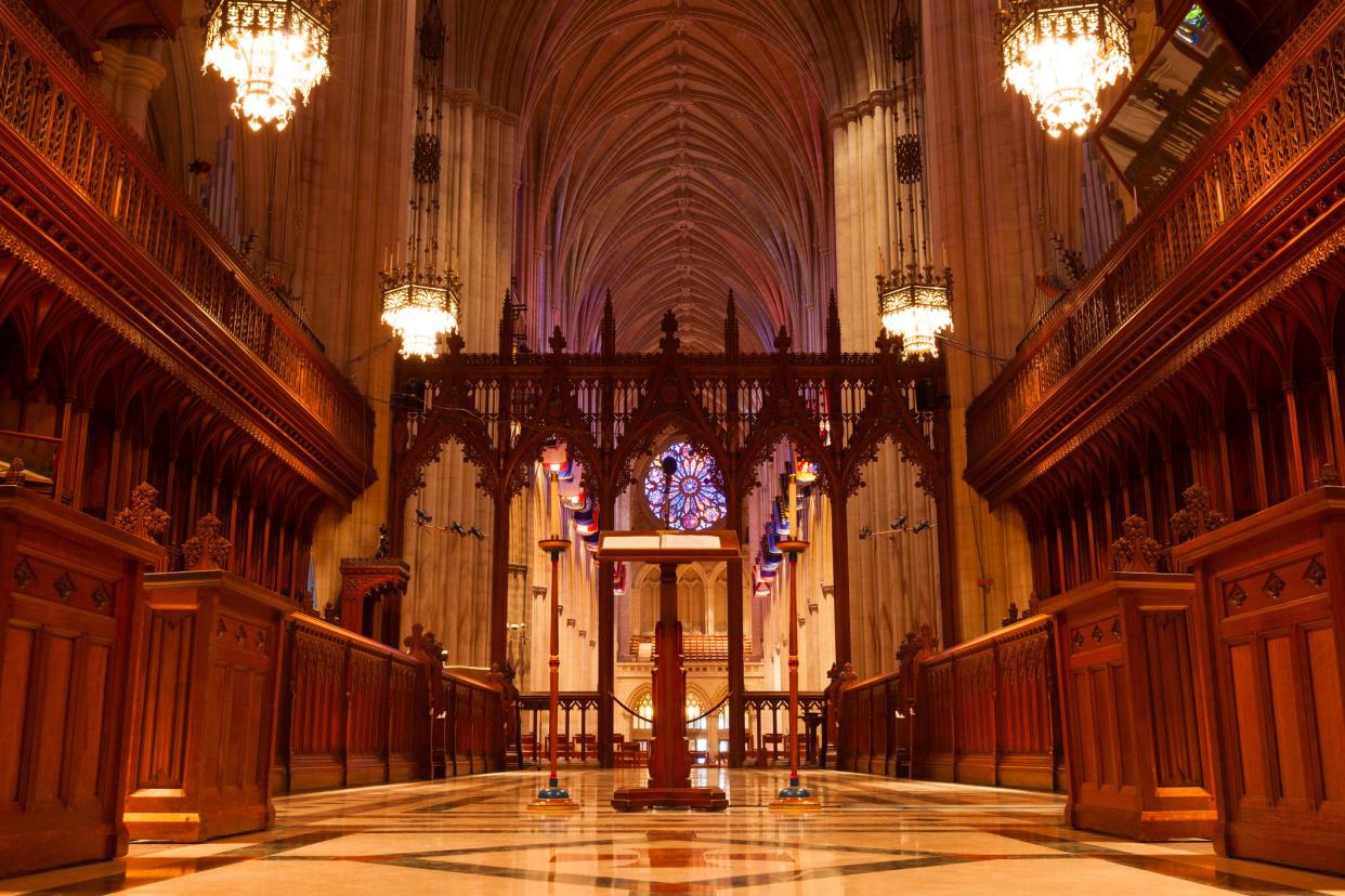 The National Cathedral, a remarkable landmark of Washington DC, USA