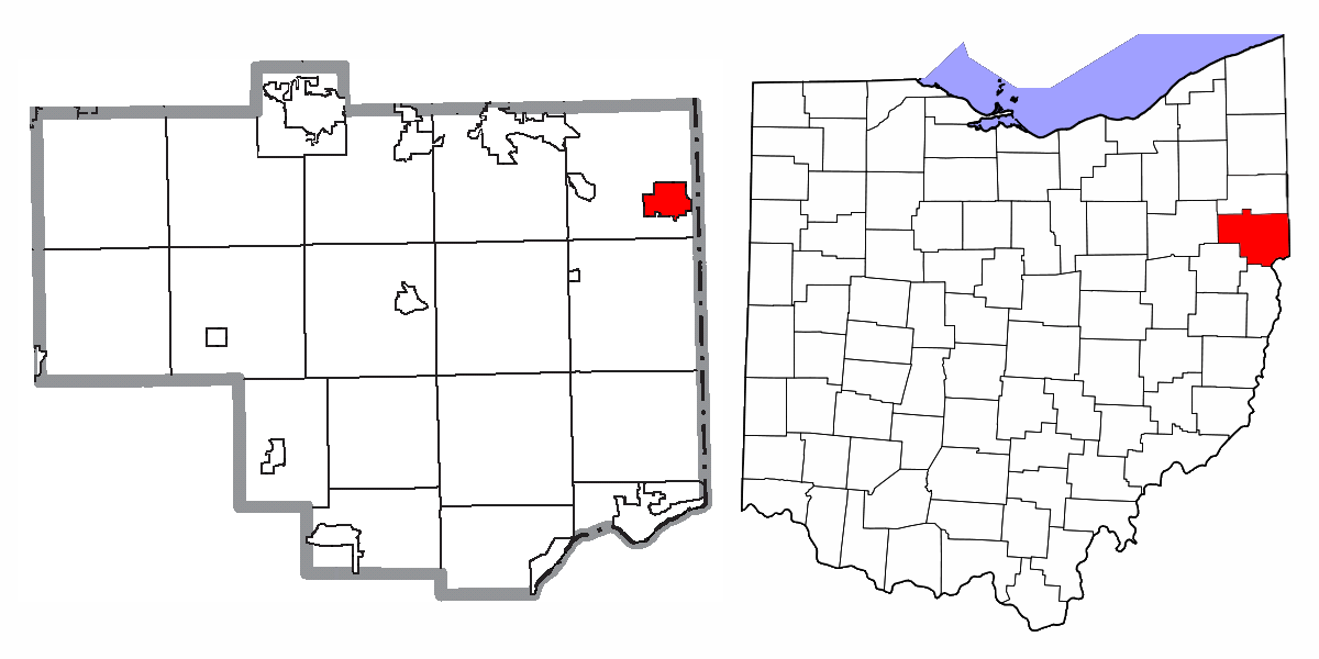 Map highlighting Village of East Palestine, Columbiana County, Ohio. (Wikimedia Commons)