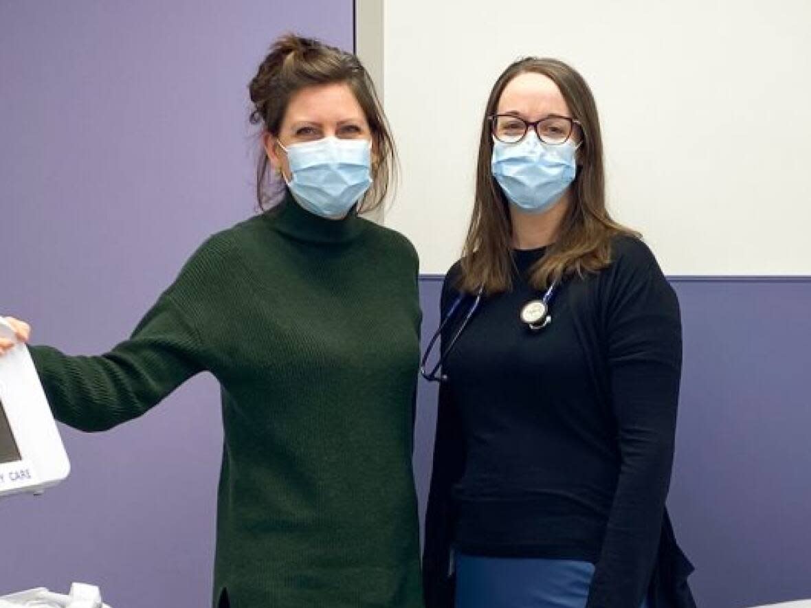 Yarrow Merritt and Lindsay MacDonald are two of the six nurse practitioners who are seeing patients at the Fredericton Downtown Community Health Centre. (Submitted by Horizon Health Network - image credit)