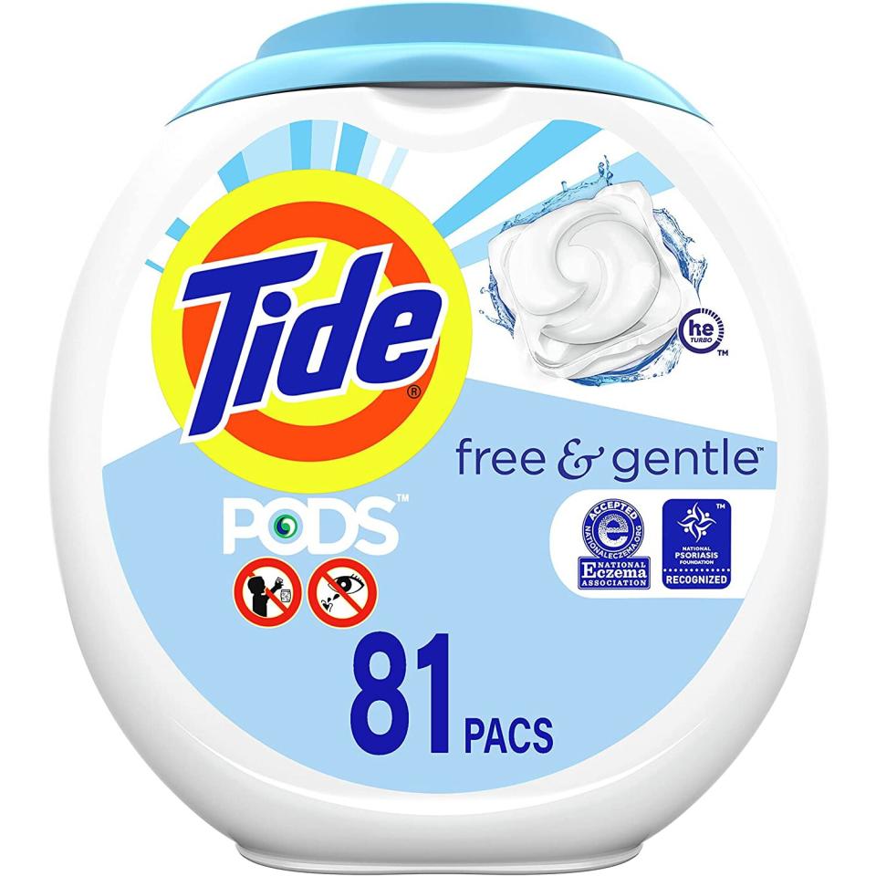 Tide PODS Free Gentle Liquid Laundry Detergent Pacs