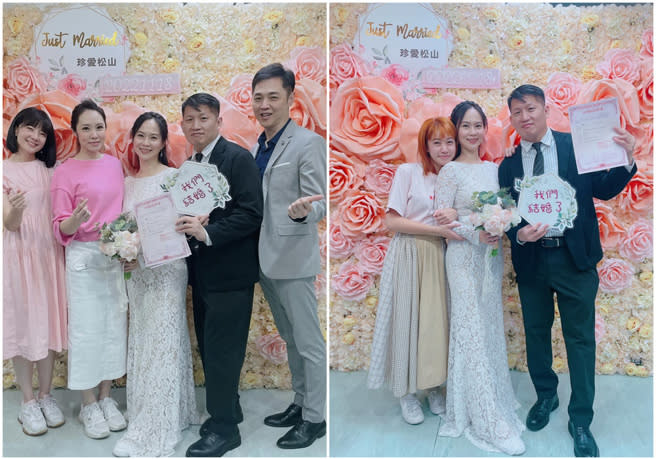 The wedding of Stacy and her husband was attended by pastors Song Damin and Hong Bairong.  (Image/FB@艾西STACY)