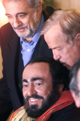 The Three Tenors: Domingo, left, with Luciano Pavarotti and Jose Carreras