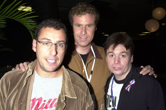 <p>Theo Wargo/WireImage</p> A young Adam Sandler, Will Ferrell and Mike Myers