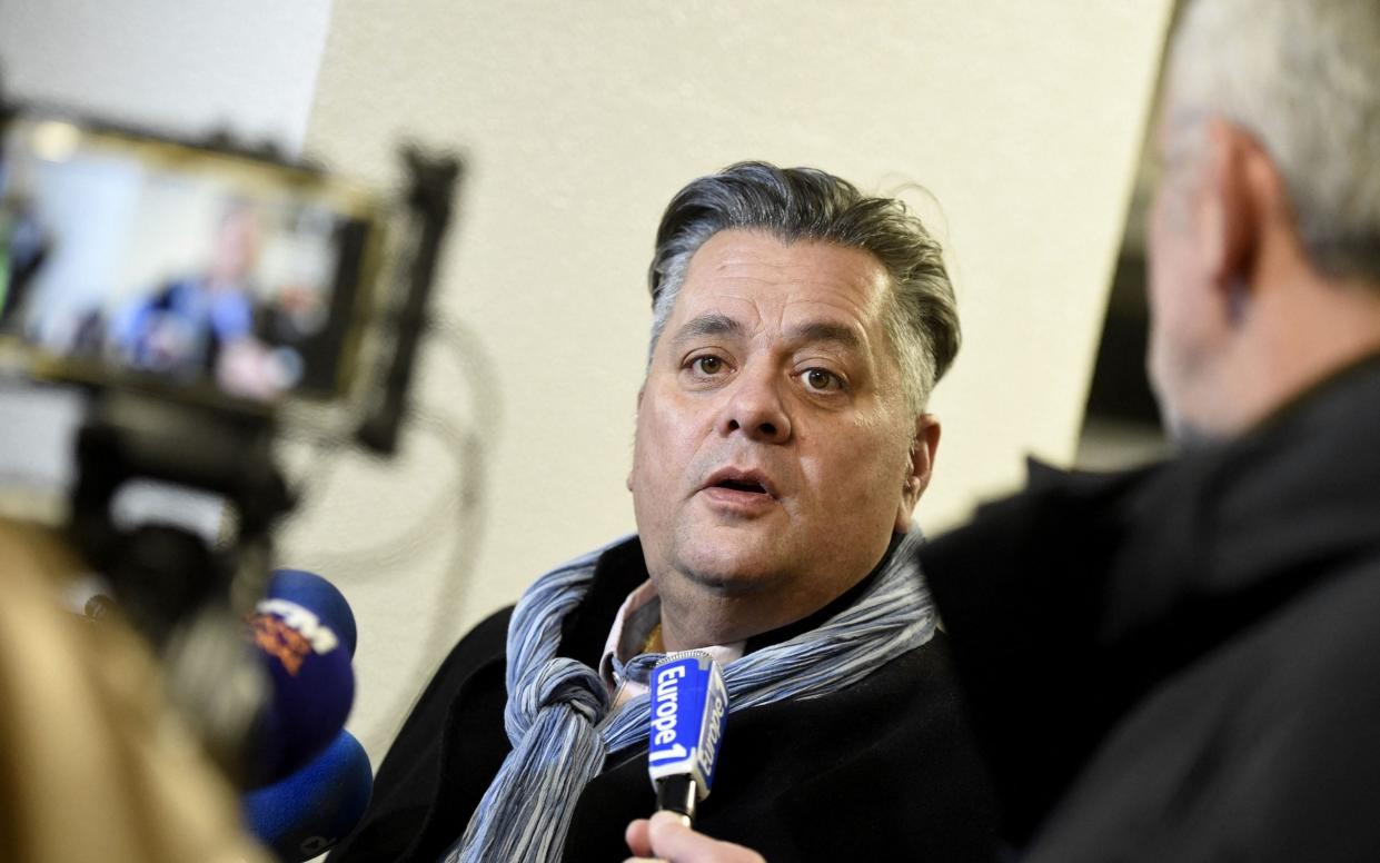 Olivier Lepretre, chairman of the Regional Maritime Fisheries Committee in northern France answers journalists questions during a press conference - FRANCOIS LO PRESTI/AFP via Getty Images