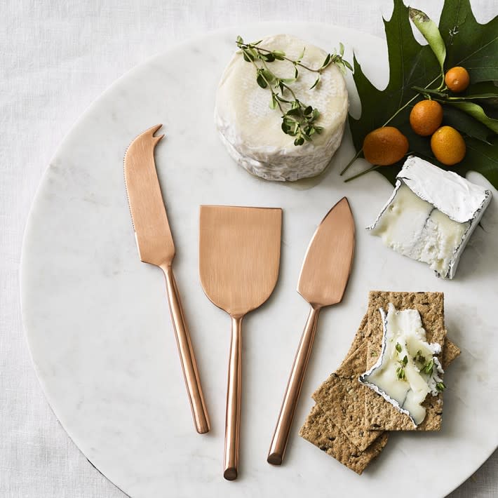 <p><a href="https://go.redirectingat.com?id=74968X1596630&url=https%3A%2F%2Fwww.williams-sonoma.com%2Fproducts%2Fcopper-cheese-knives&sref=https%3A%2F%2Fwww.goodhousekeeping.com%2Fhome%2Fg283%2Fbridal-shower-gifts%2F" rel="nofollow noopener" target="_blank" data-ylk="slk:Shop Now;elm:context_link;itc:0;sec:content-canvas" class="link ">Shop Now</a></p><p>Copper Cheese Knives</p><p>williams-sonoma.com</p><p>$39.95</p>