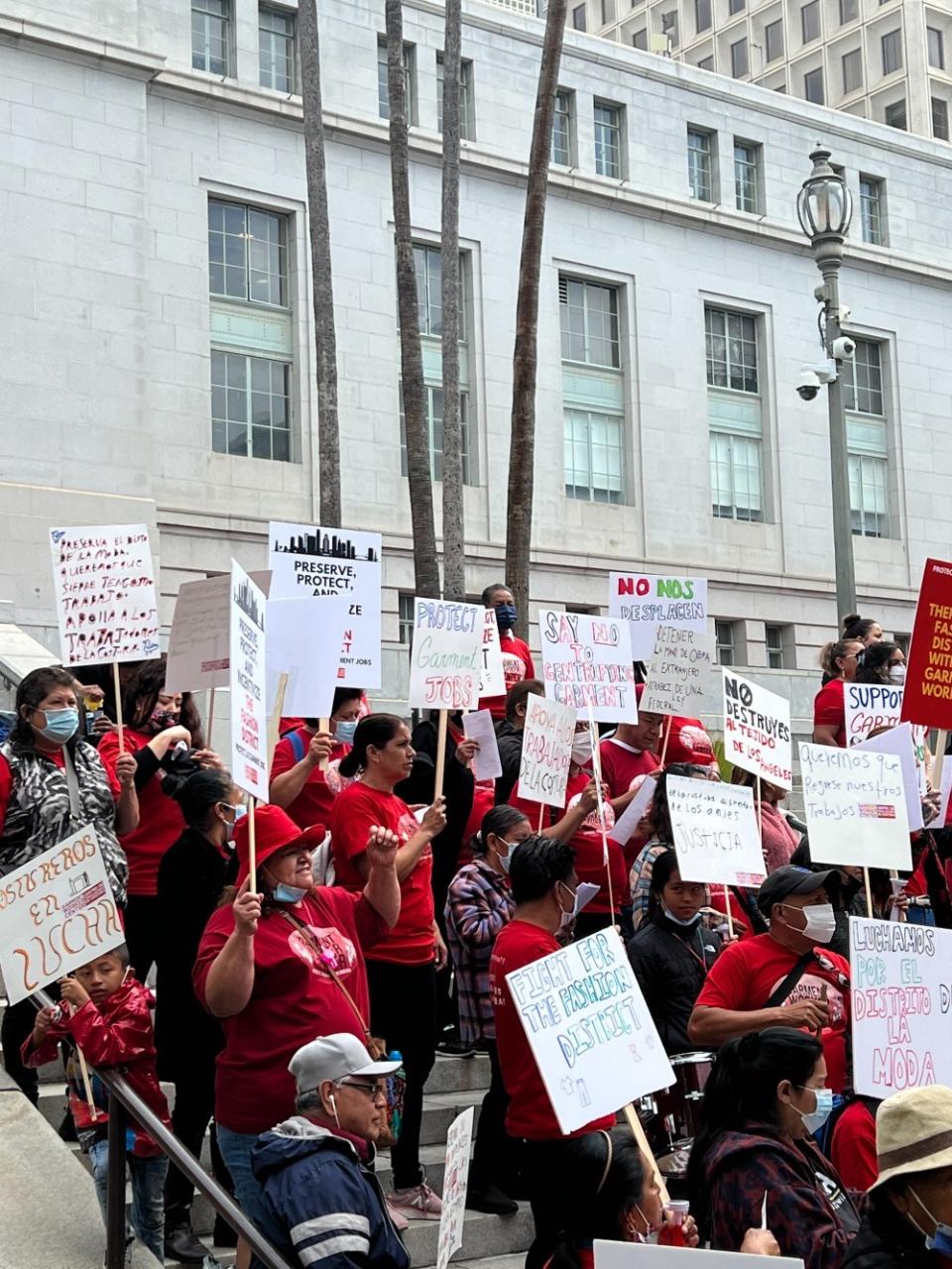 Garment workers believe the original DTLA 2040 Plan would have stripped them of essential protections.