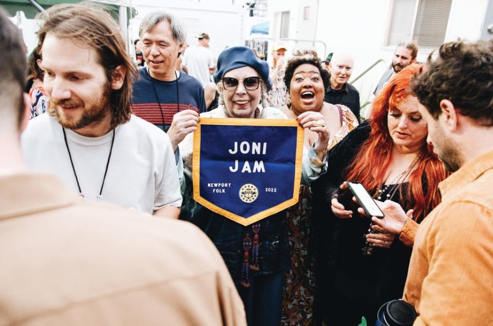 Joni Mitchell at Newport (Photo: Nina Westervelt)