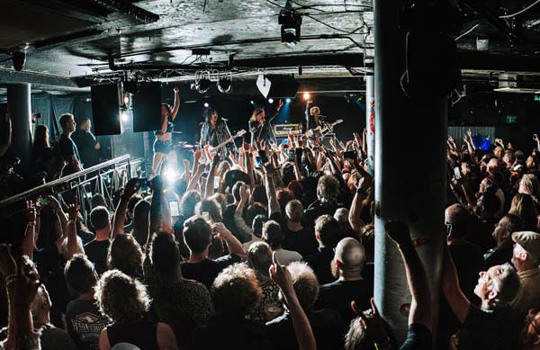 Motley Crue onstage at The Underworld