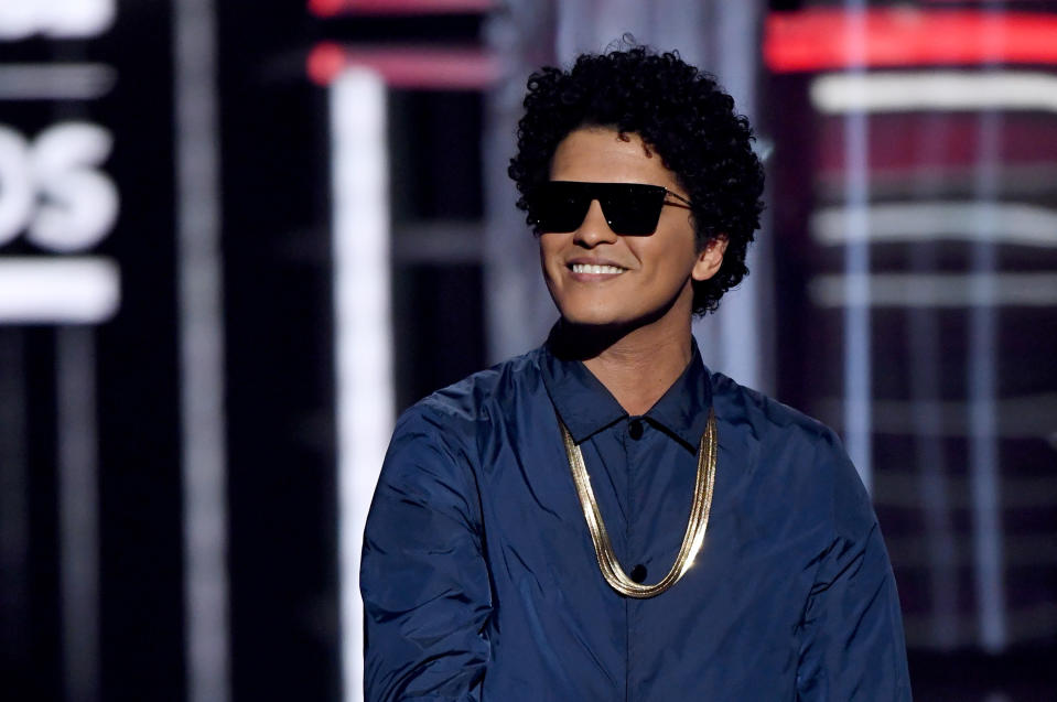 Closeup of Bruno Mars