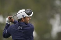 Edoardo Molinari, of Italy, plays his shot from the second tee during the first round of the U.S. Open Golf Championship, Thursday, June 17, 2021, at Torrey Pines Golf Course in San Diego. (AP Photo/Gregory Bull)