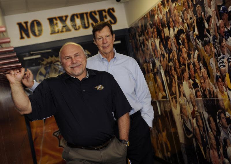 Predators coach Barry Trotz and general manager David Poile worked together from the team’s start until Trotz’s departure at the end of the 2013-14 season.