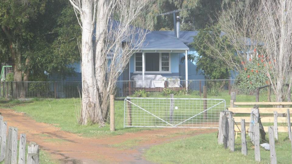 Exterior of the of  home where Chantelle McDougall, her daughther Leela, Simon, Kadwill, and Tony Popic lived at Nannup, West Australia. They all disappeared and it is thought that a cult maybe involved.