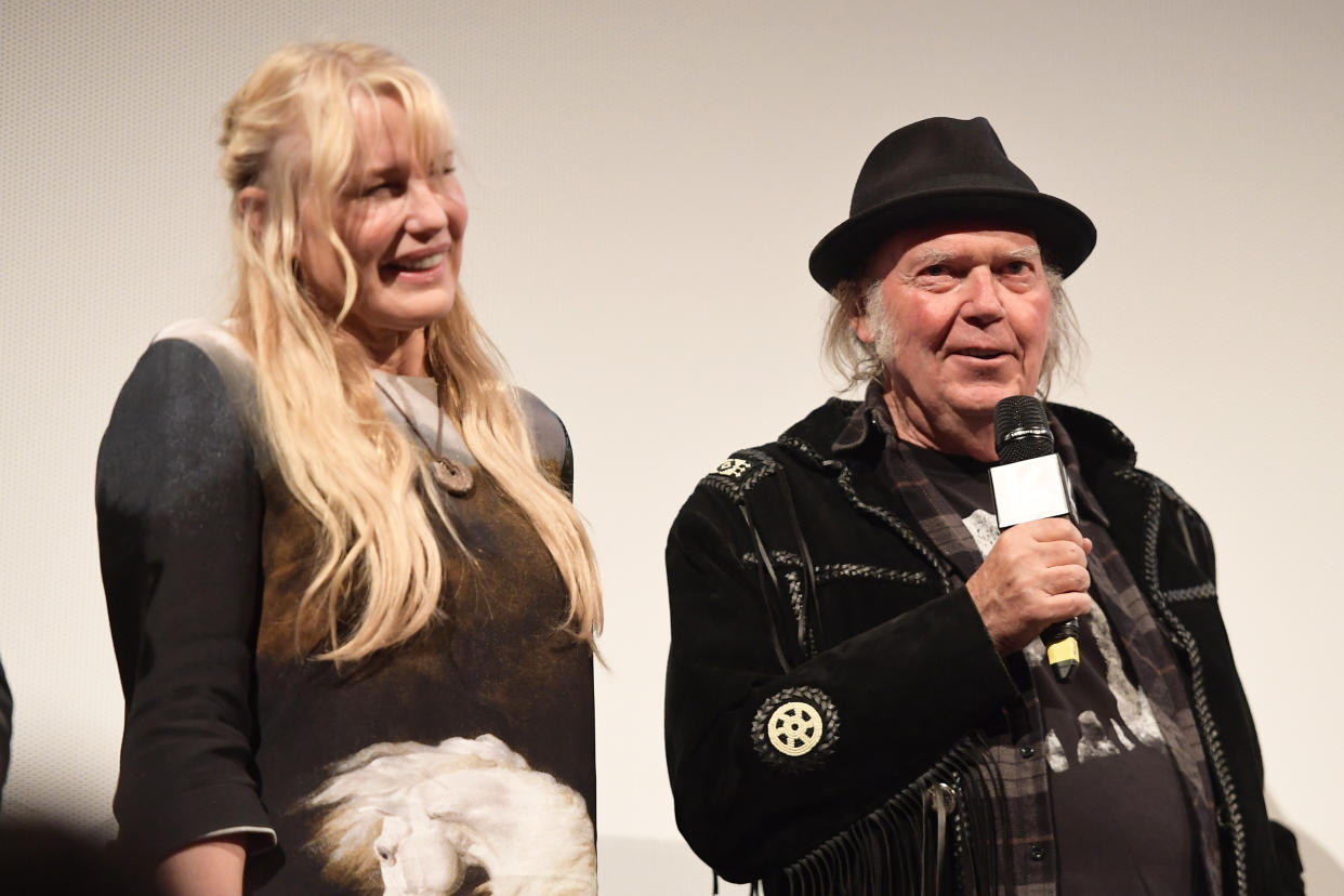Neil Young with his wife, actress Daryl Hannah. (Photo: Matt Winkelmeyer/Getty Images for SXSW)