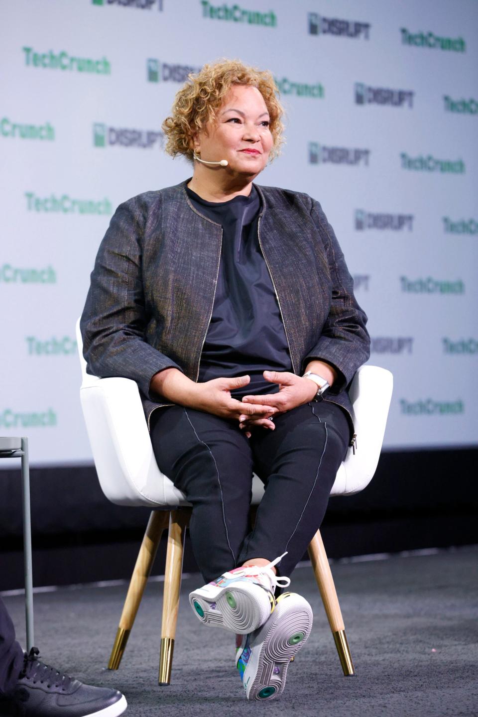 Apple vice president of environment, policy, and social initiatives Lisa Jackson speaks onstage during TechCrunch Disrupt 2023 at Moscone Center on September 19, 2023 in San Francisco, California.