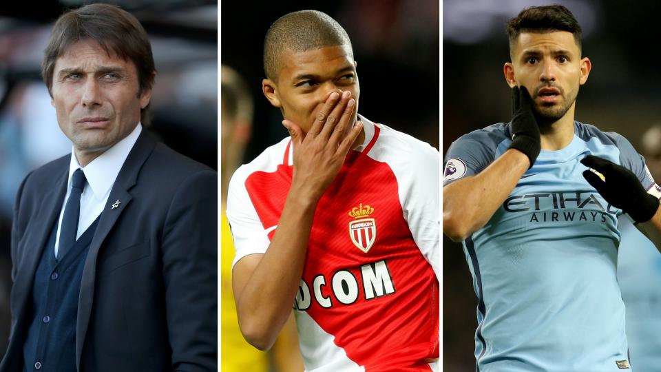Antonio Conte, Kylian Mbappe and Sergio Aguero are all over today's back pages.