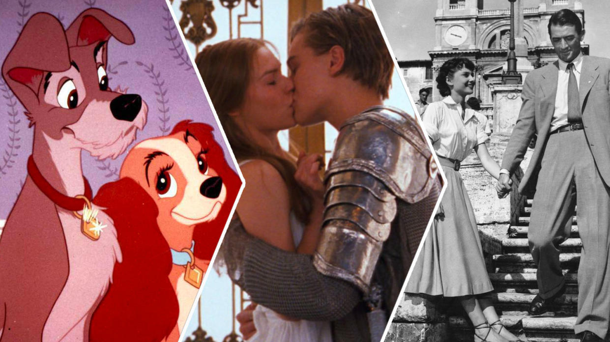 Lady & The Tramp, Romeo + Juliet, and Roman Holiday can all be found on UK streaming platforms this 14 February.