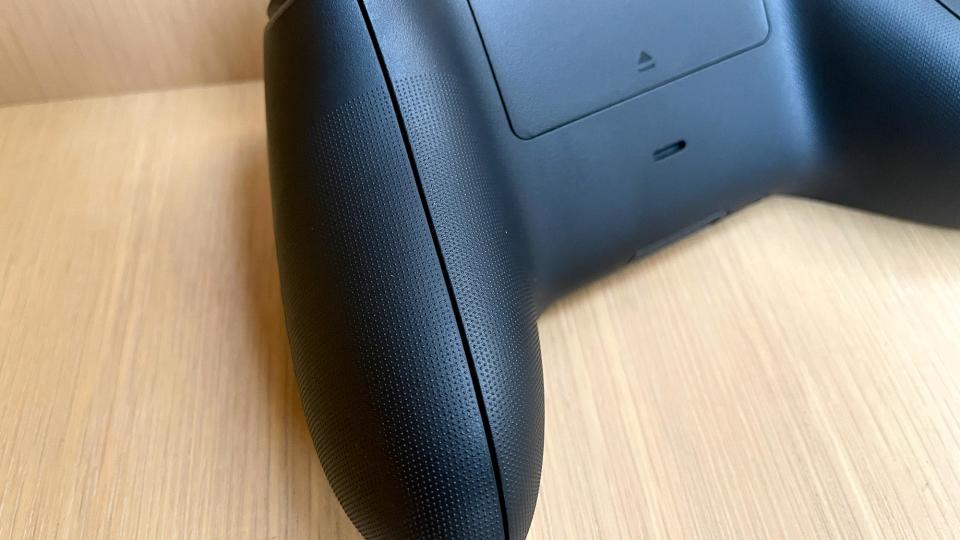 A photograph of the Xbox Series X wireless controller's back