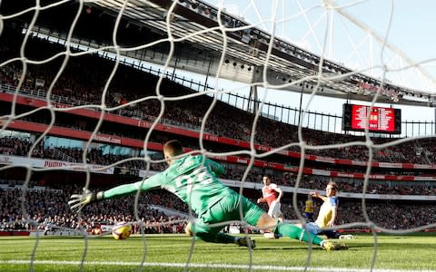 Mkhitaryan adds the second for Arsenal - Credit: ACTION IMAGES