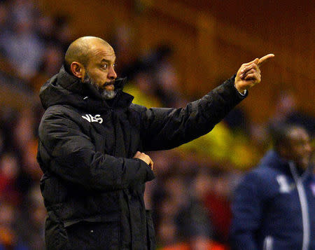 Soccer Football - Championship - Wolverhampton Wanderers vs Ipswich Town - Molineux Stadium, Wolverhampton, Britain - December 23, 2017 Wolverhampton manager Nuno Espirito Action Images/Alan Walter