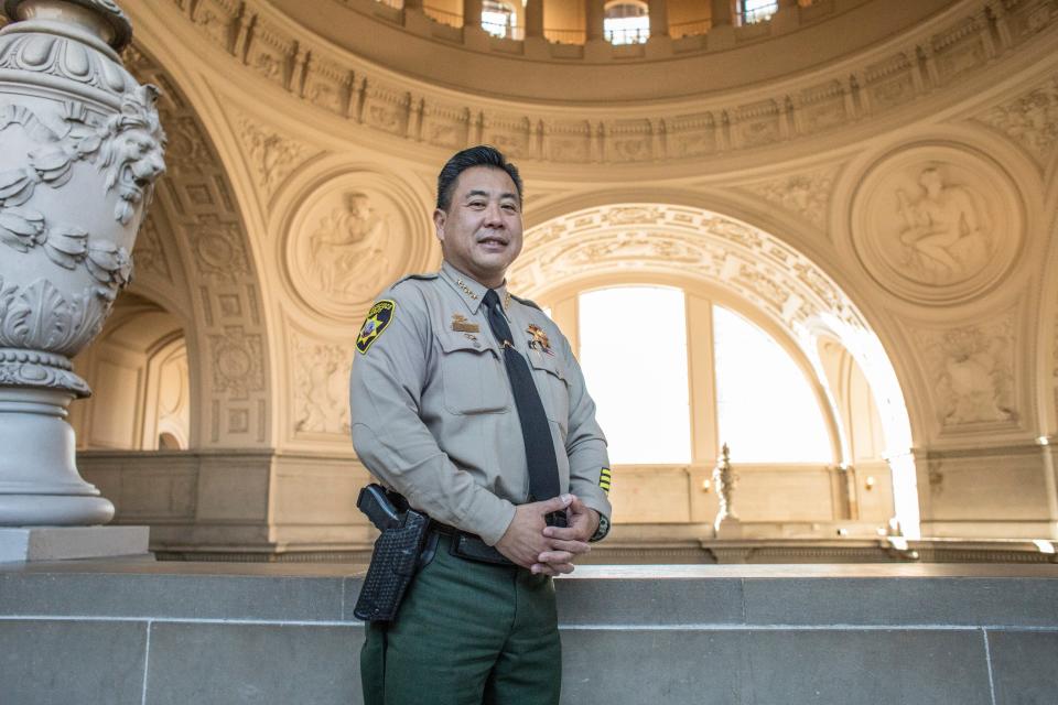 San Francisco Sheriff Paul Miyamoto, the first metro-area Asian American sheriff in the history of California, was sworn into his new position on Jan. 8, 2020.