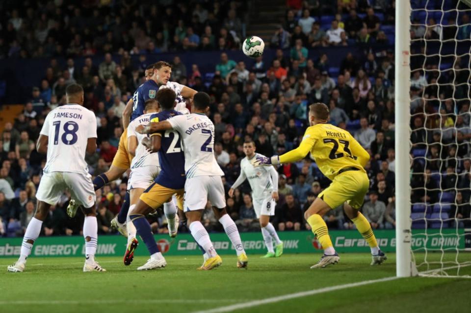 Chris Wood heads Newcastle in front  (Getty Images)