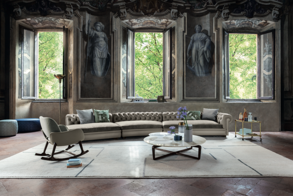 The 2020 Chester Line sofa and Martha armchair designed by Roberto Lazzeroni. - Credit: Courtesy of Poltrona Frau