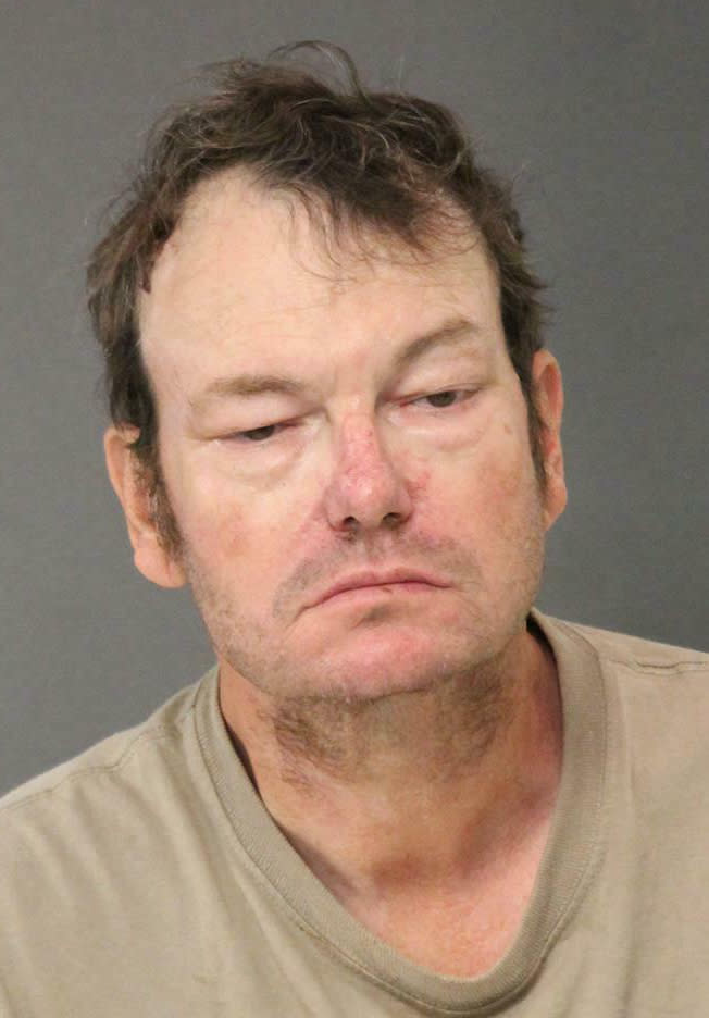 This booking photo released by the Indiana State Police show Bruce Pollard, 57, of Sturgeon, Mo., who was arrested Sunday, July 14, 2019, on preliminary charges including reckless homicide in relation to a fiery, seven-vehicle crash on an Indianapolis freeway, that killed a mother and her 18-month-old twin daughters. (Indiana State Police via AP)