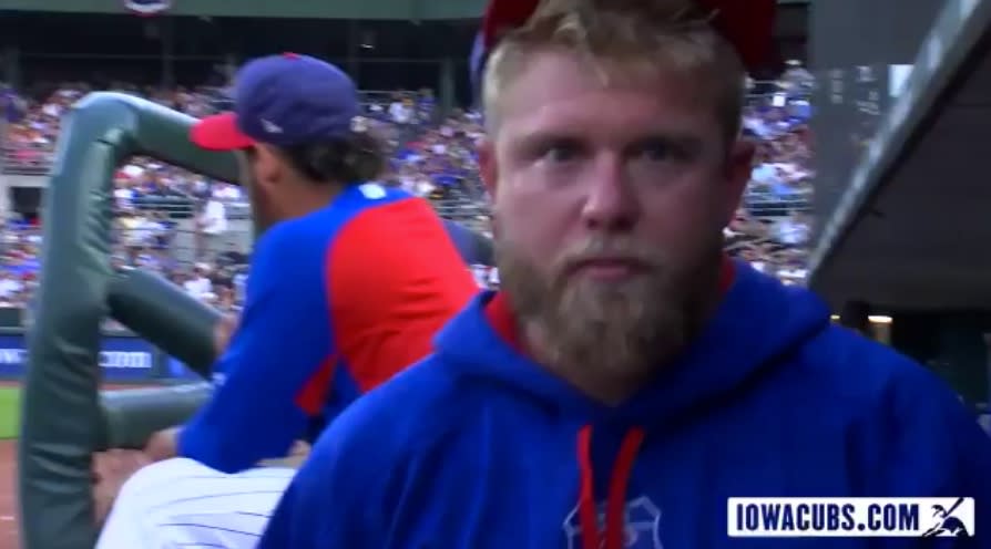 Taylor Davis can see into your soul. (Twitter/@IowaCubs)